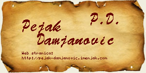 Pejak Damjanović vizit kartica